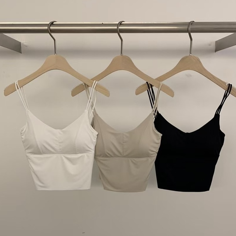 UB08滑料雙細肩馬甲Bratop(白/米/黑，無折扣）