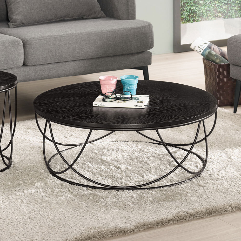 但丁2.7尺工業風圓型大茶几