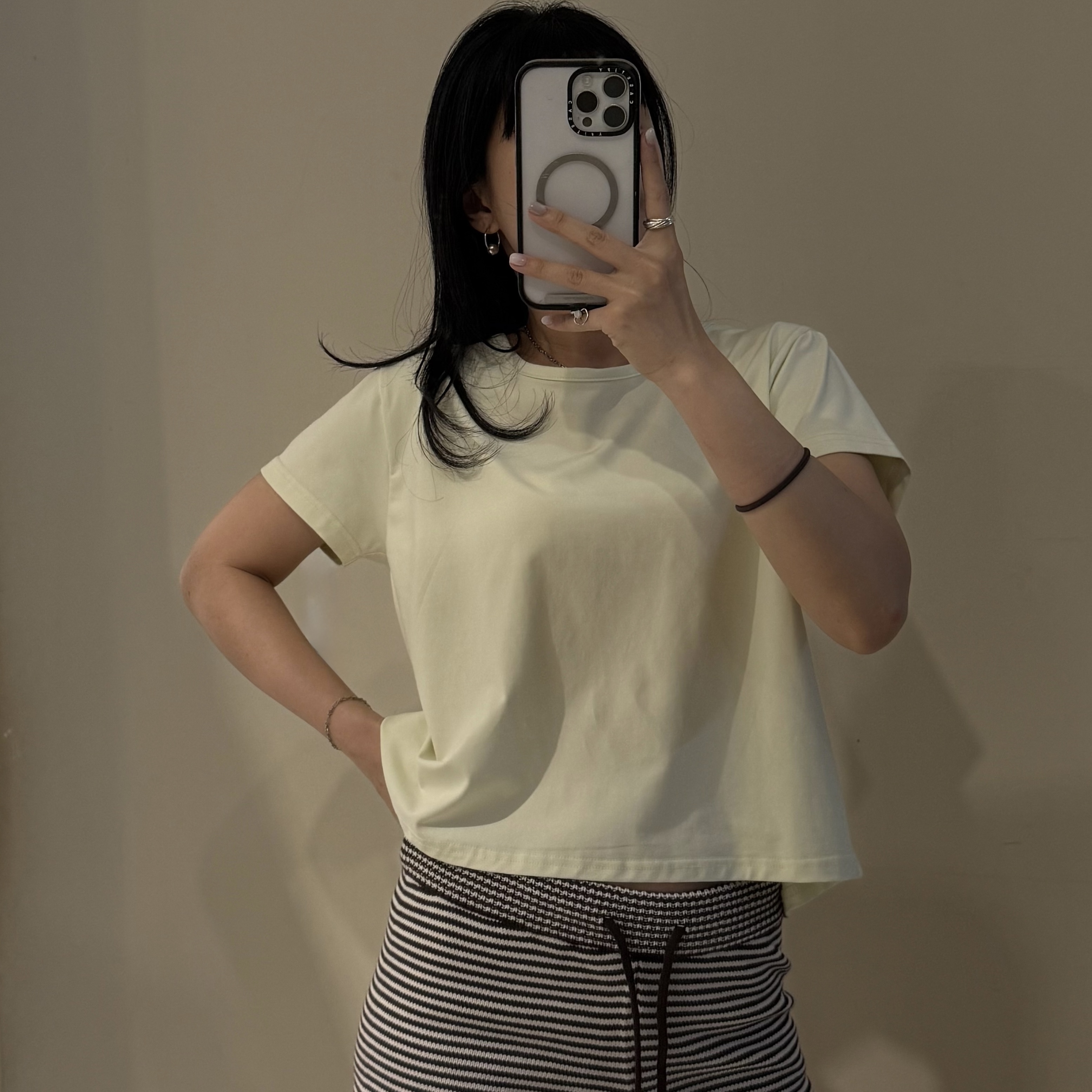 《自訂款》春夏淡色系後交叉造型柔軟T(奶黃/白/櫻花粉)