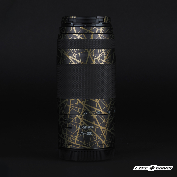 LIFE+GUARD Canon RF 75-300mm F4-5.6 貼膜展示圖，LIFE+GUARD 風格設計