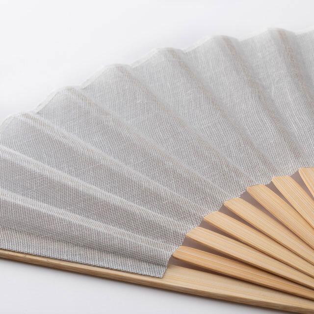 中川政七商店 - 不需袋子的蚊帳織扇子 / 白鼠