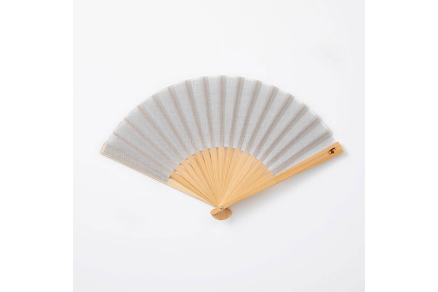 中川政七商店 - 不需袋子的蚊帳織扇子 / 白鼠