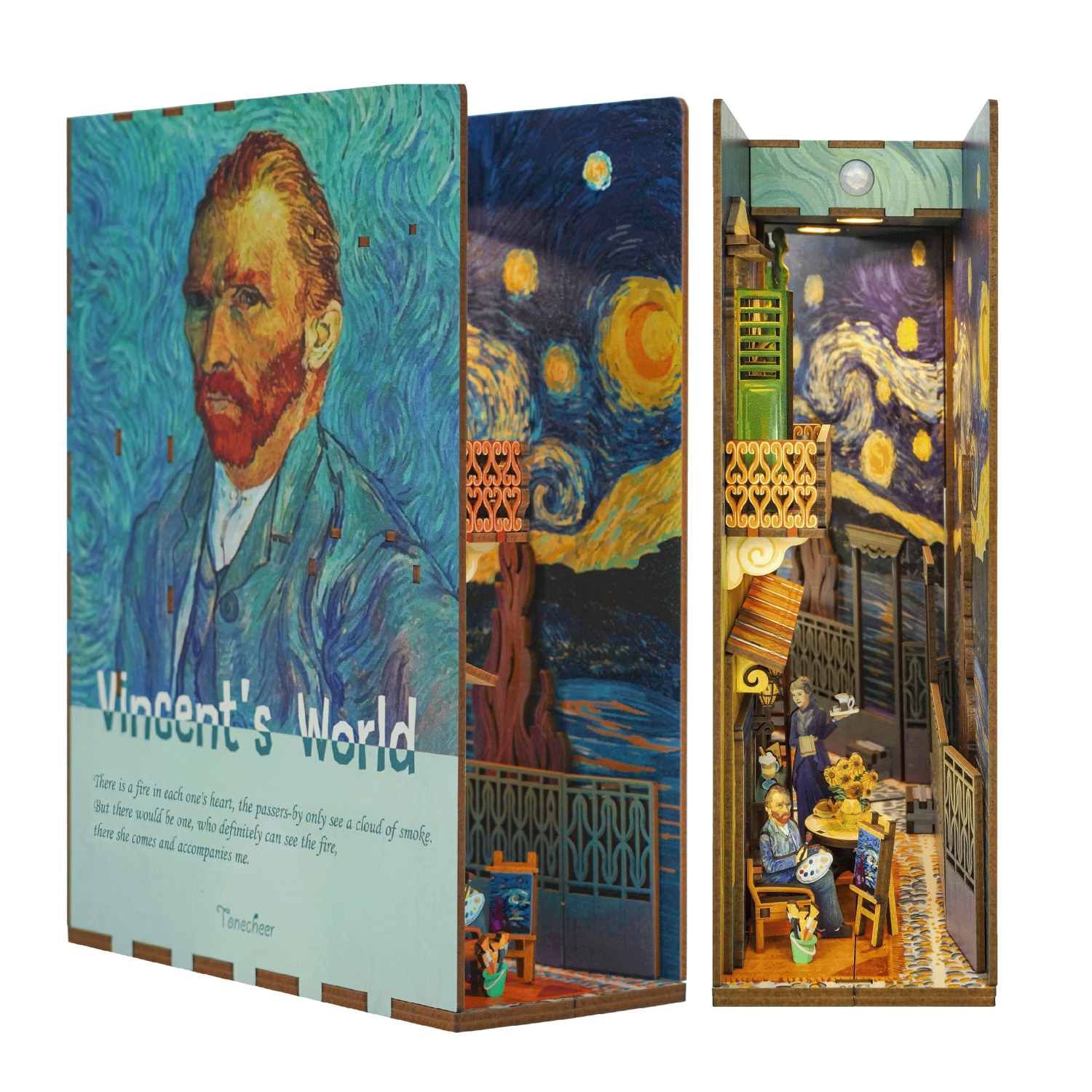 精品藝術博物館系列｜袖珍拼圖書擋架《梵谷的世界》_翡冷翠文創