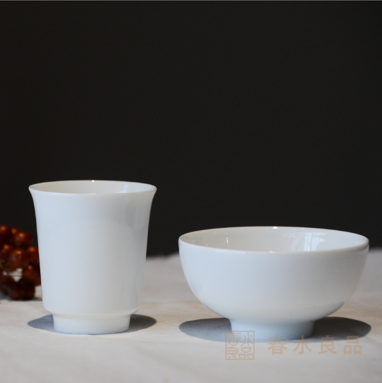 【匠心茶具】圓滿白瓷杯(2入)｜秋山堂出品