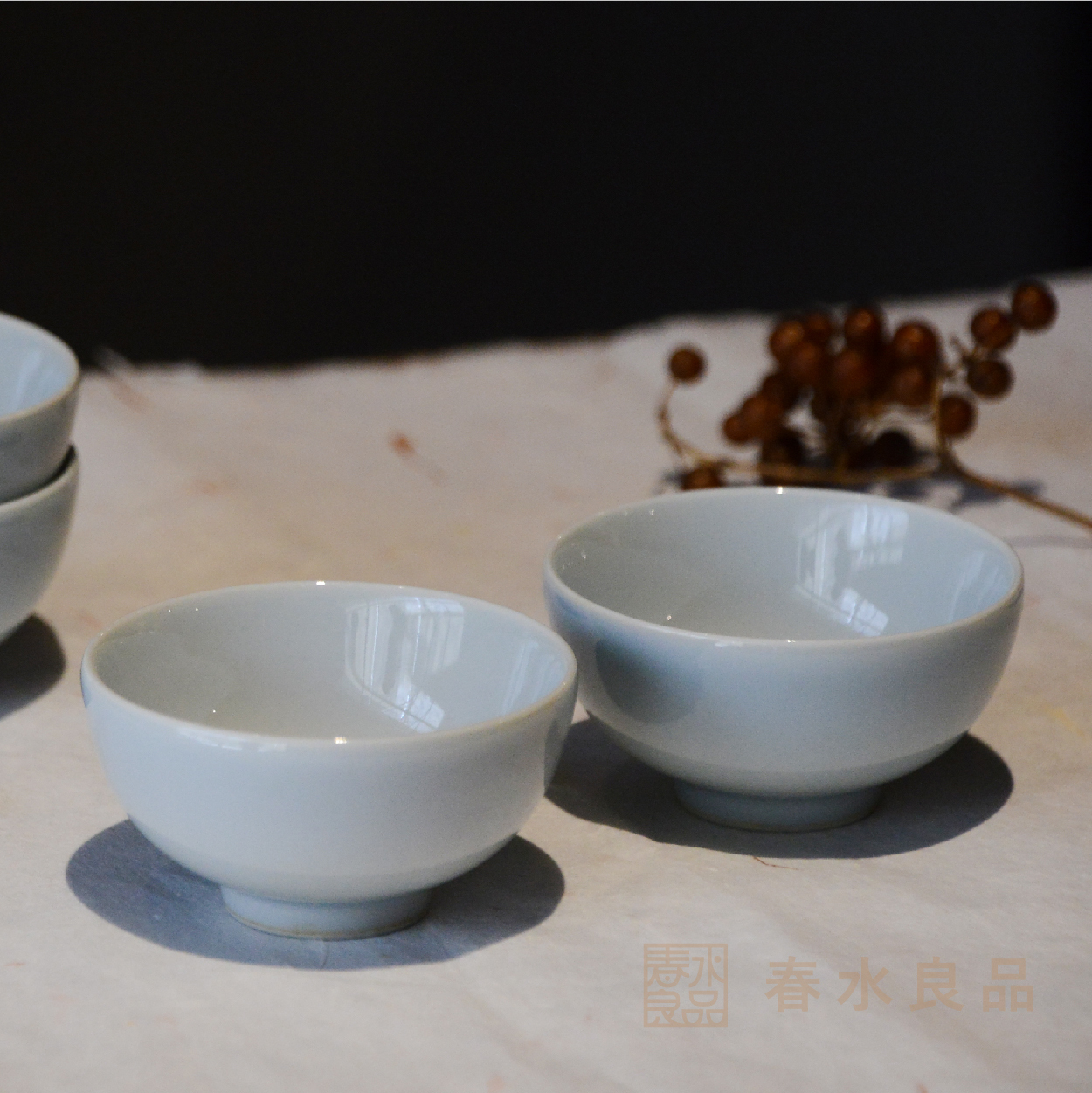【匠心茶具】圓滿影青杯(2入)｜秋山堂出品