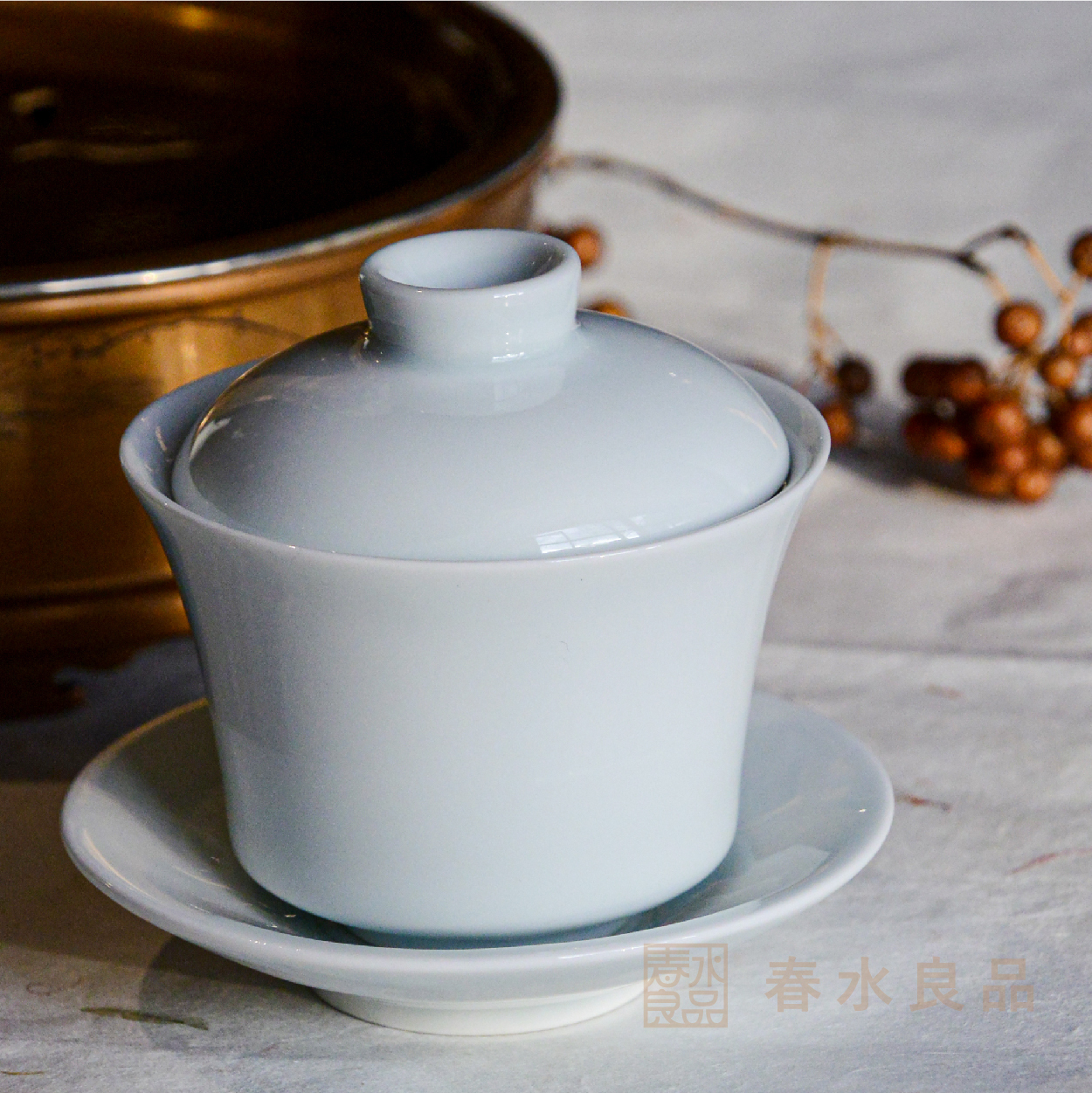 【匠心茶具】淡青釉蓋杯三件組｜秋山堂出品