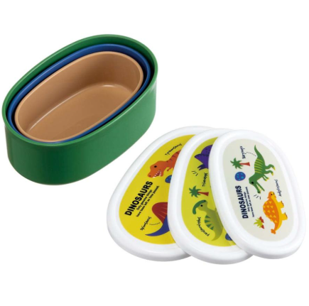 日本製 Skater 恐龍 食物盒3個裝