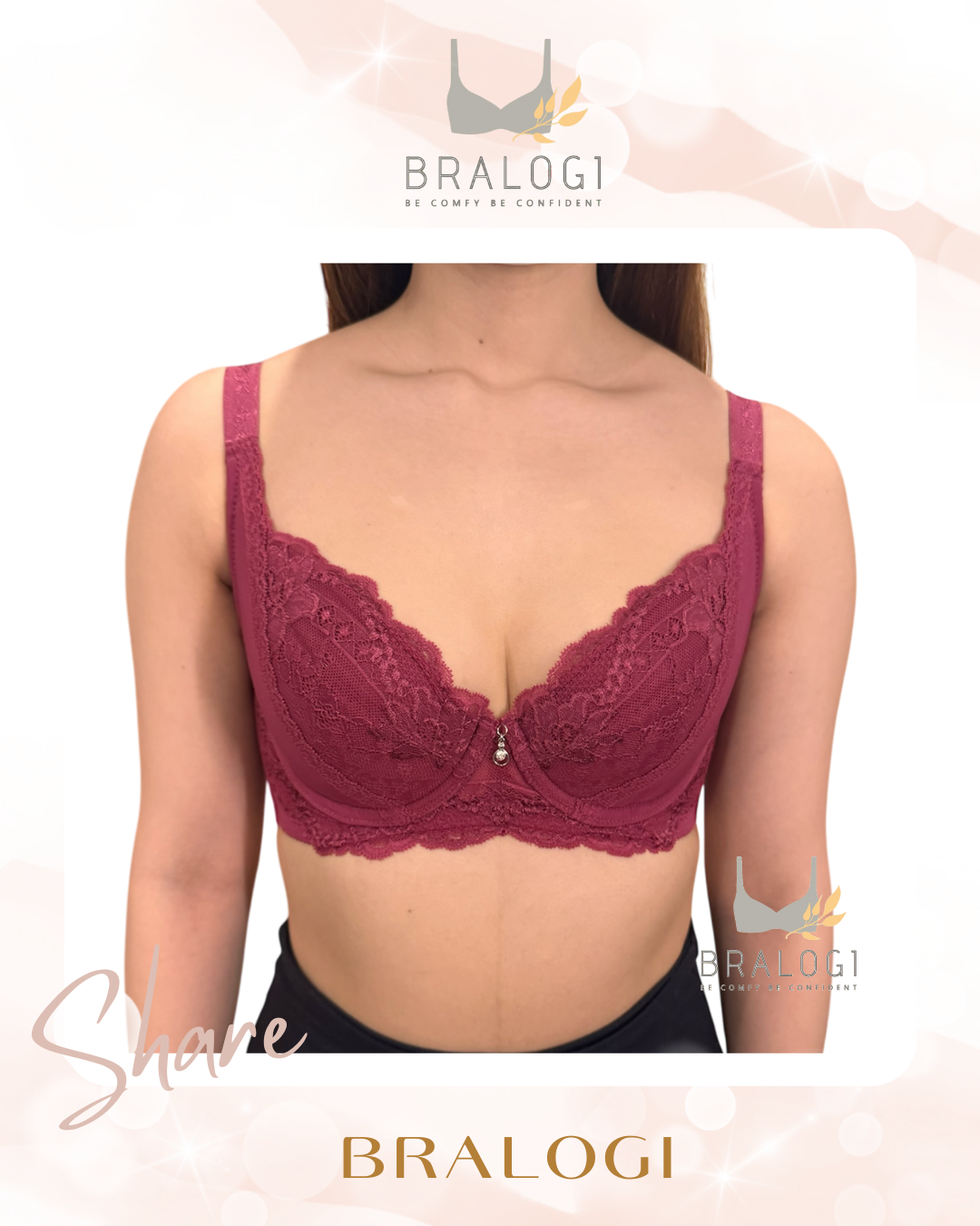 8027 集中包覆防擴蕾絲涼感 C-F罩