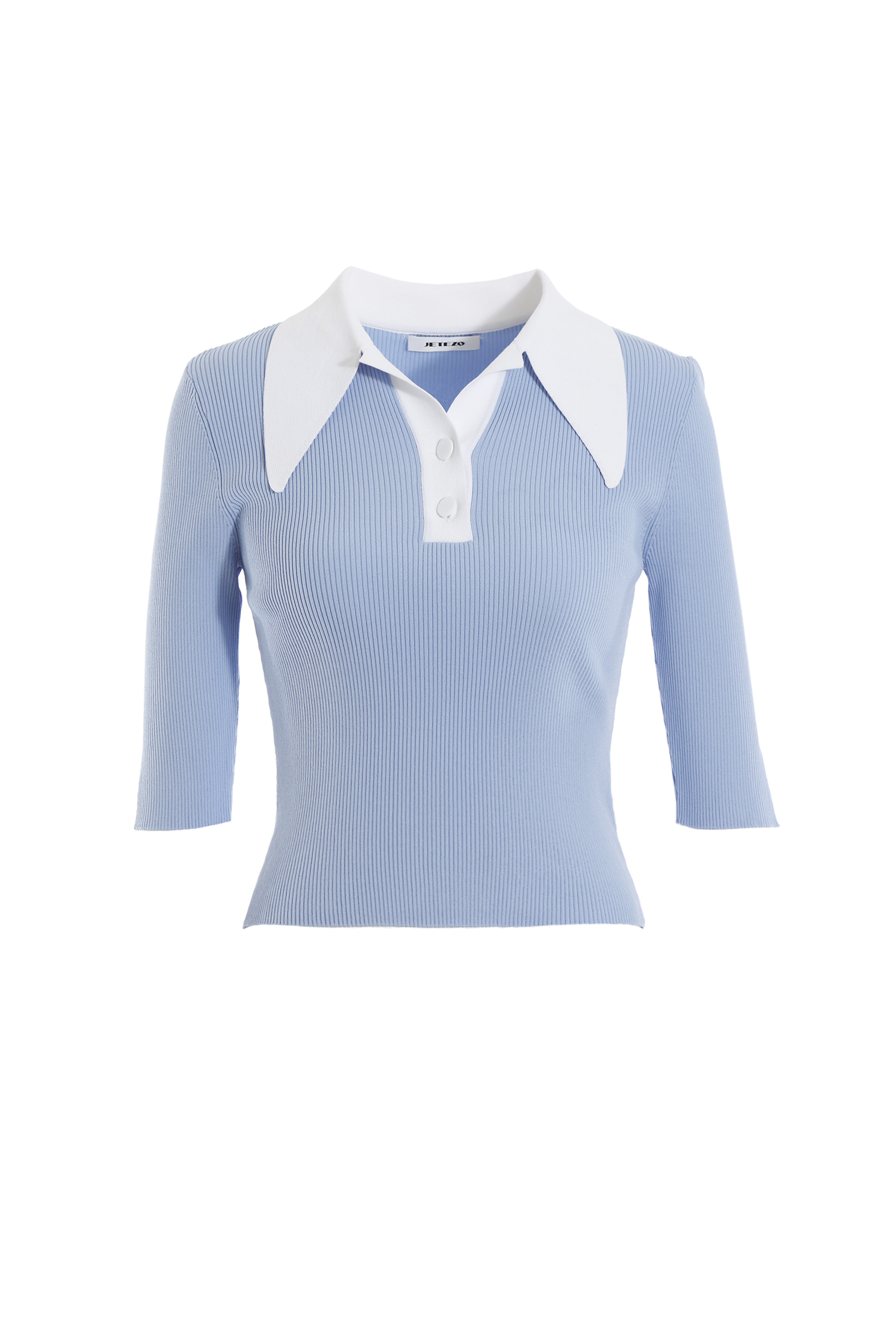 BD10257A1 馬卡龍翻領五分袖上衣（2色）