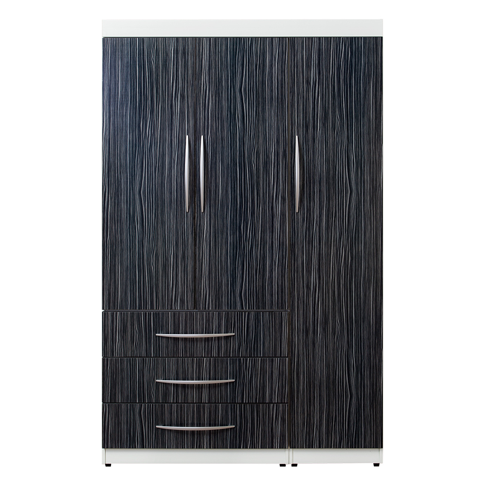 南亞塑鋼-4尺三門三抽塑鋼衣櫃