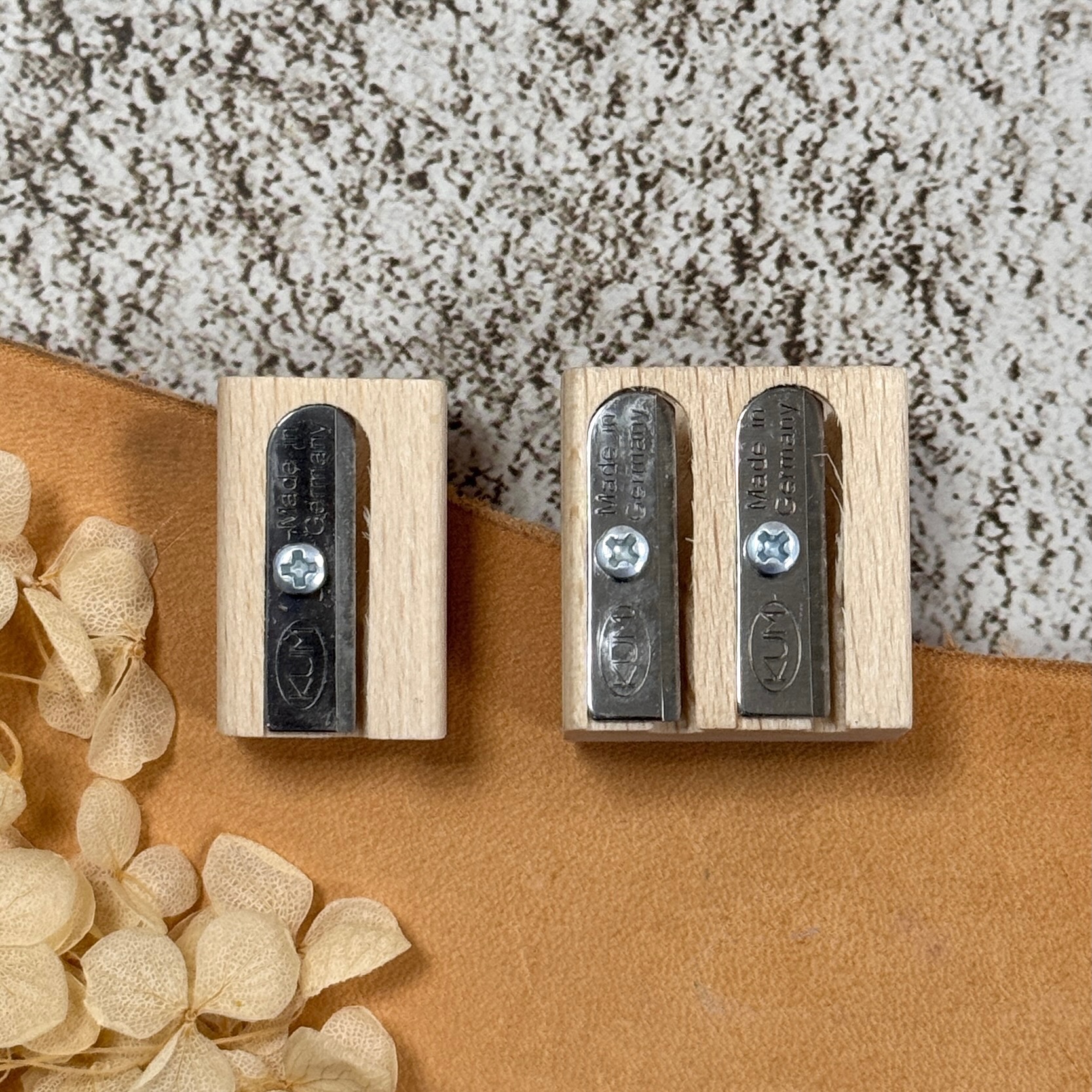 德國 KUM ｜ WOOD木製削筆器 單孔 雙孔