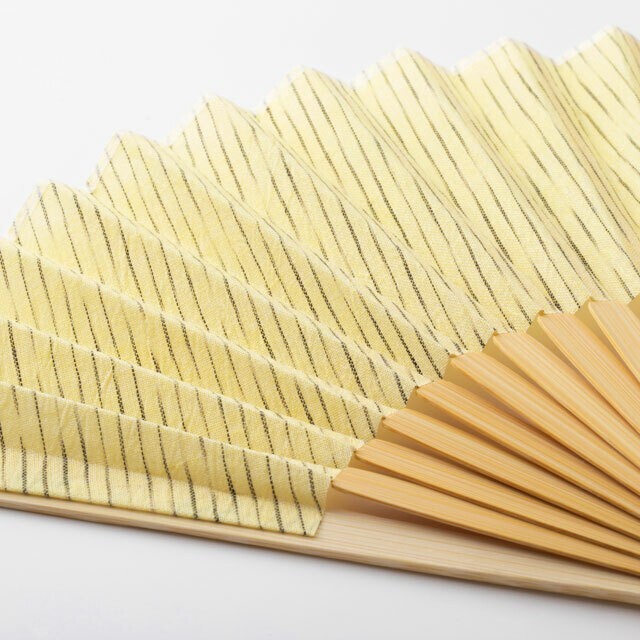 中川政七商店 - 不需袋子的波紋扇子 / 黃