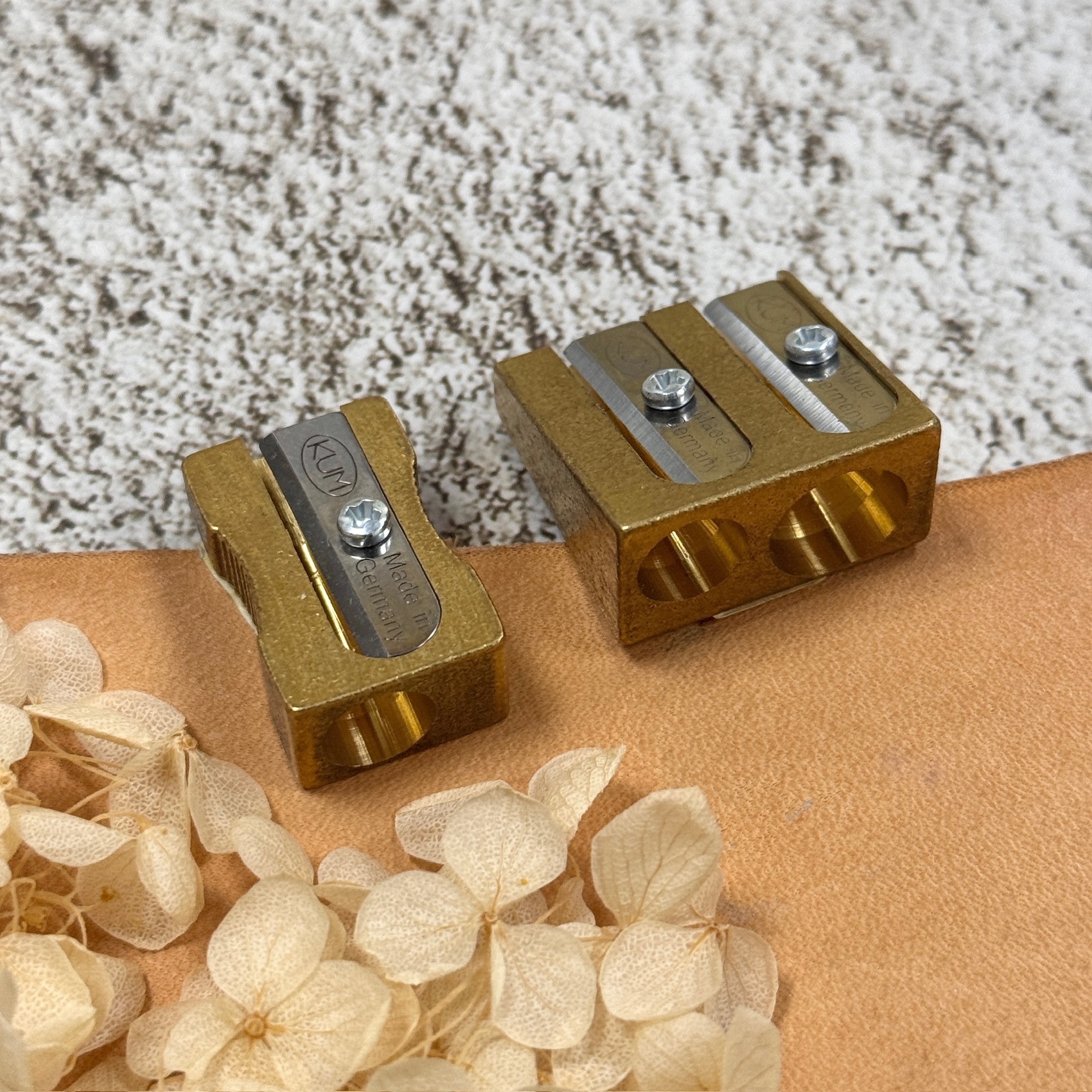 德國 KUM ｜ BRASS 黃銅削筆器 單孔 雙孔