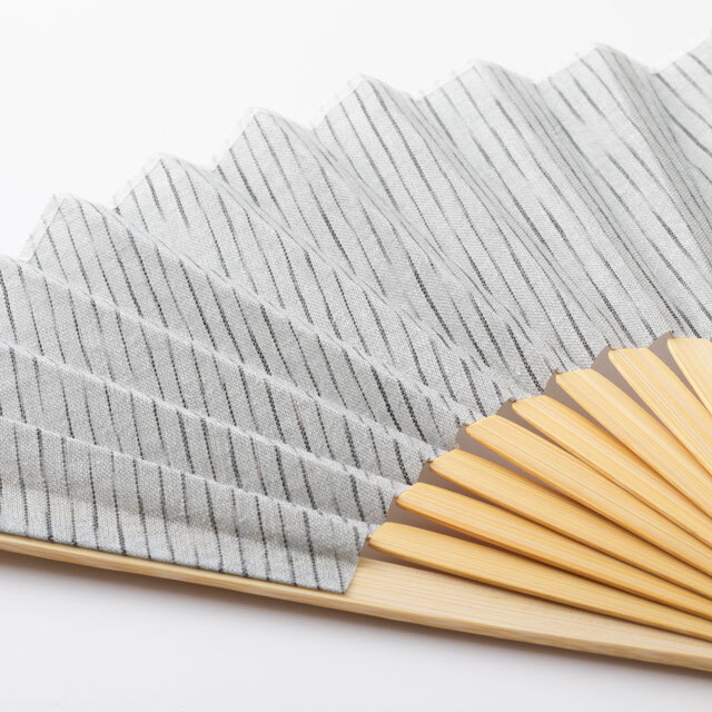 中川政七-不需袋子的波紋扇子 薄墨