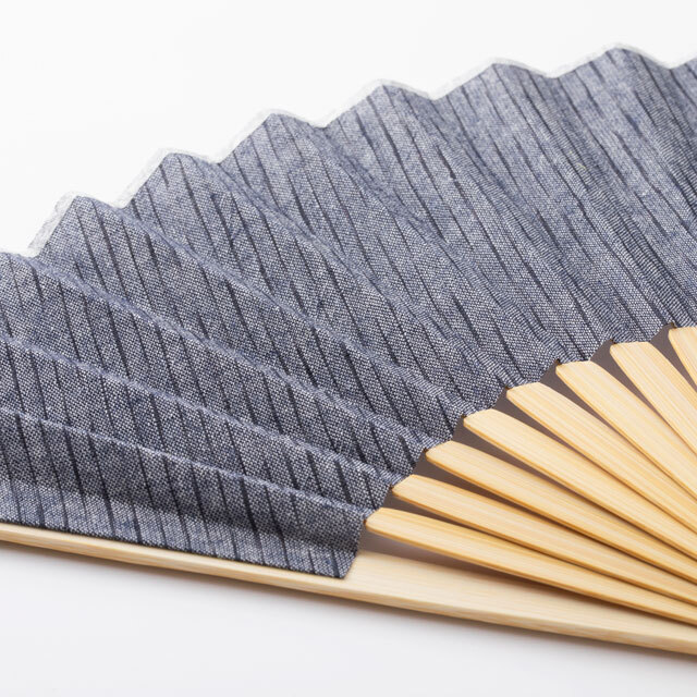 中川政七-不需袋子的波紋扇子 紺