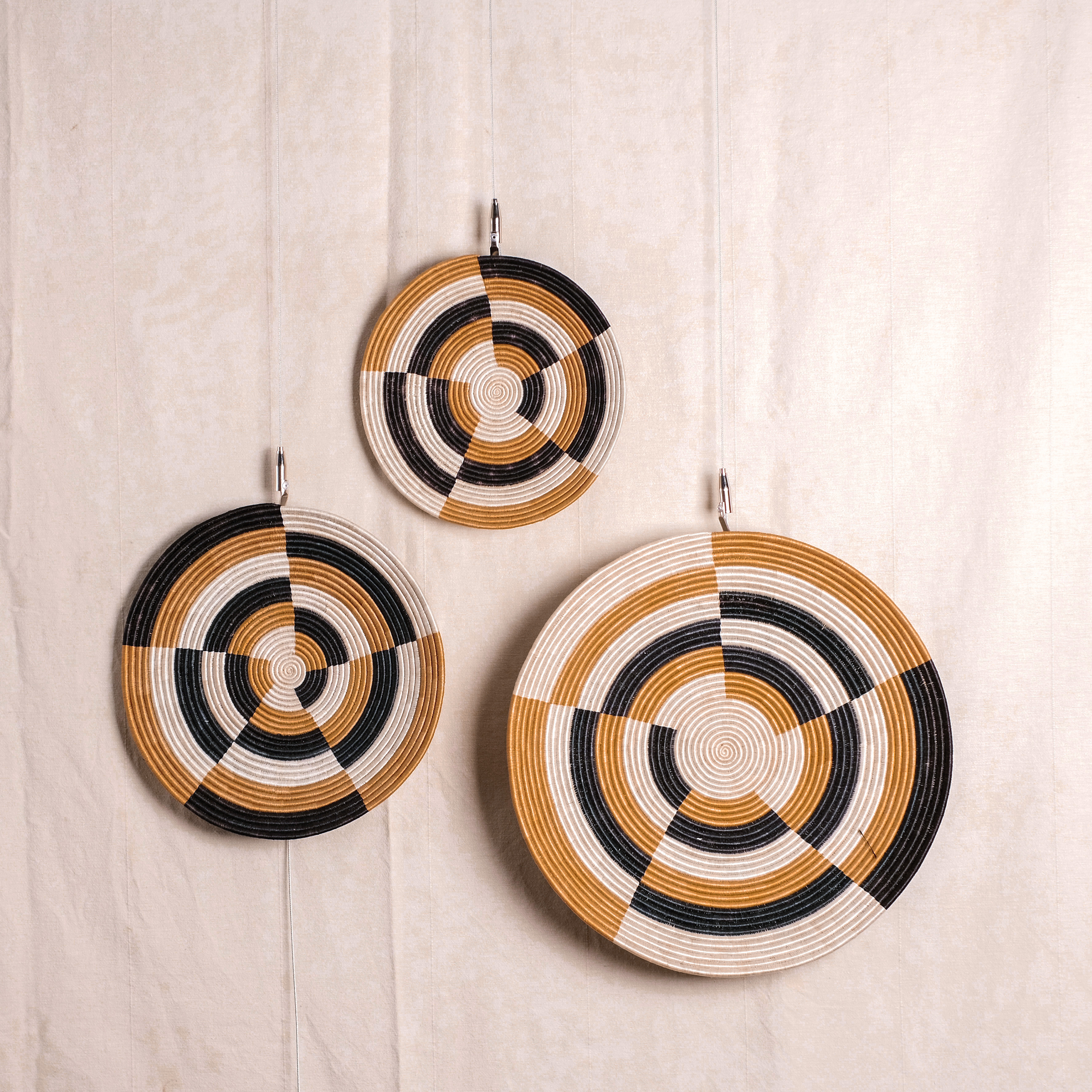 香草編織｜Ubuseke 淺盤三入組 A35｜盧安達