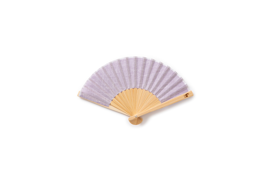 中川政七-不需袋子的蚊帳織扇子 口袋尺寸 紫