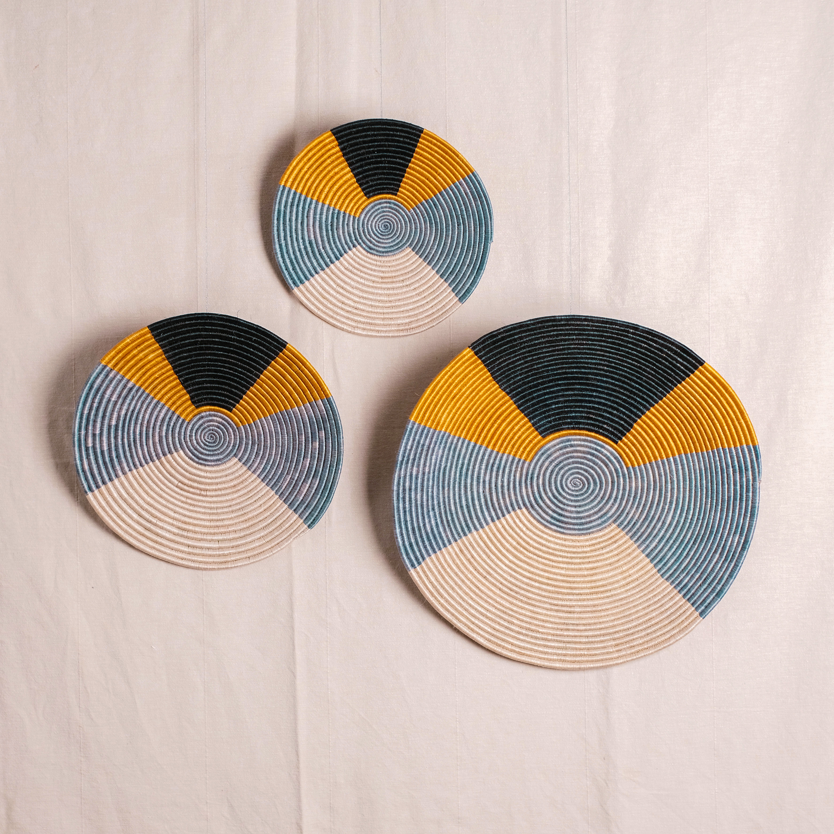 香草編織｜Ubuseke 淺盤三入組 A34｜盧安達