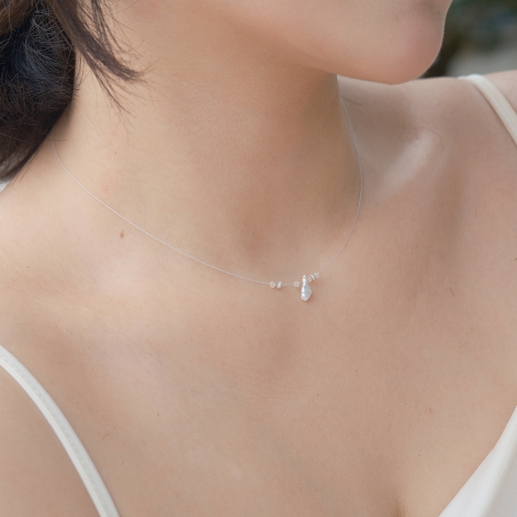 珠光詩篇 月映光霧系列 月光朝露 霧羽銀霜 天然珍珠 項鍊 二色