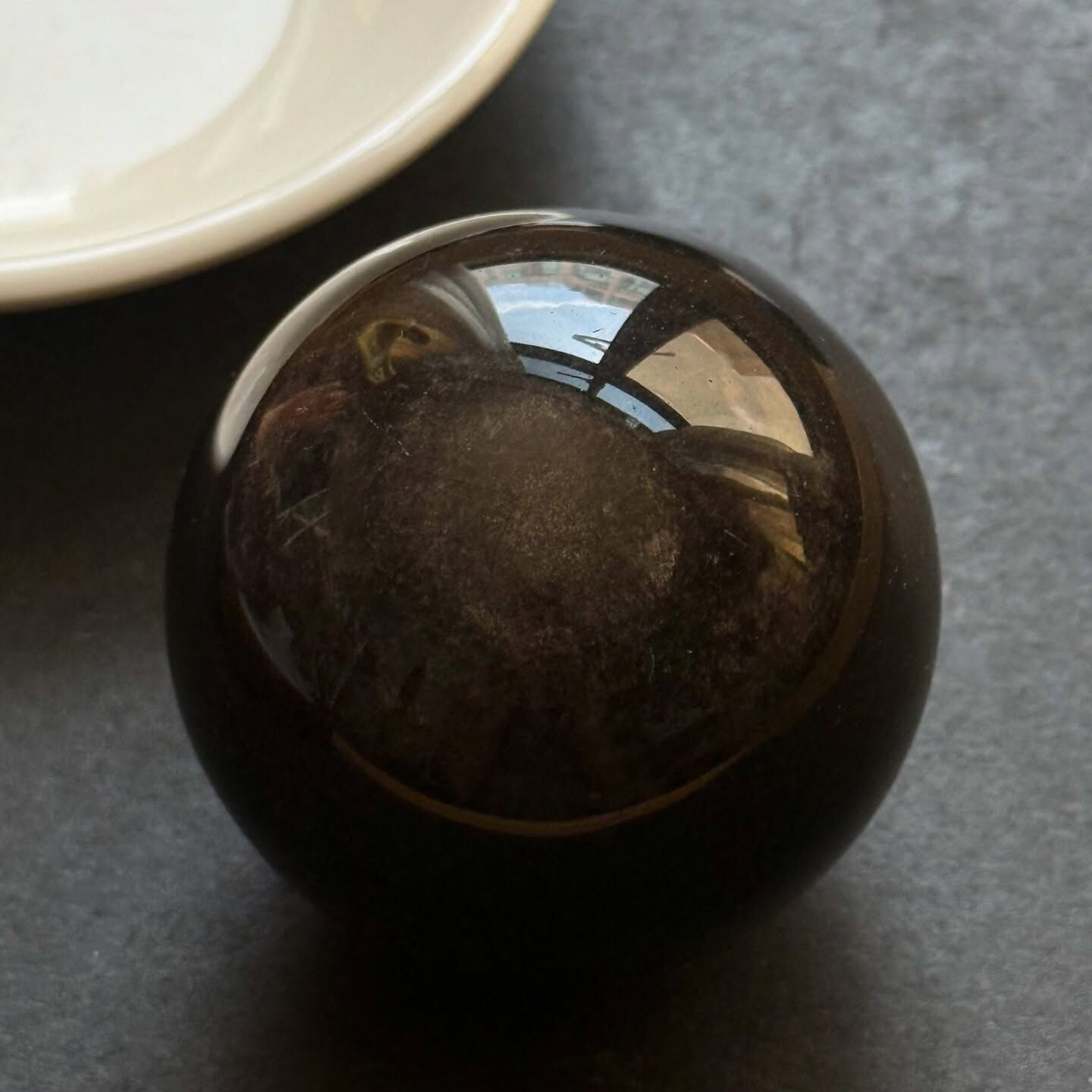 [原石] 銀曜石 水晶球