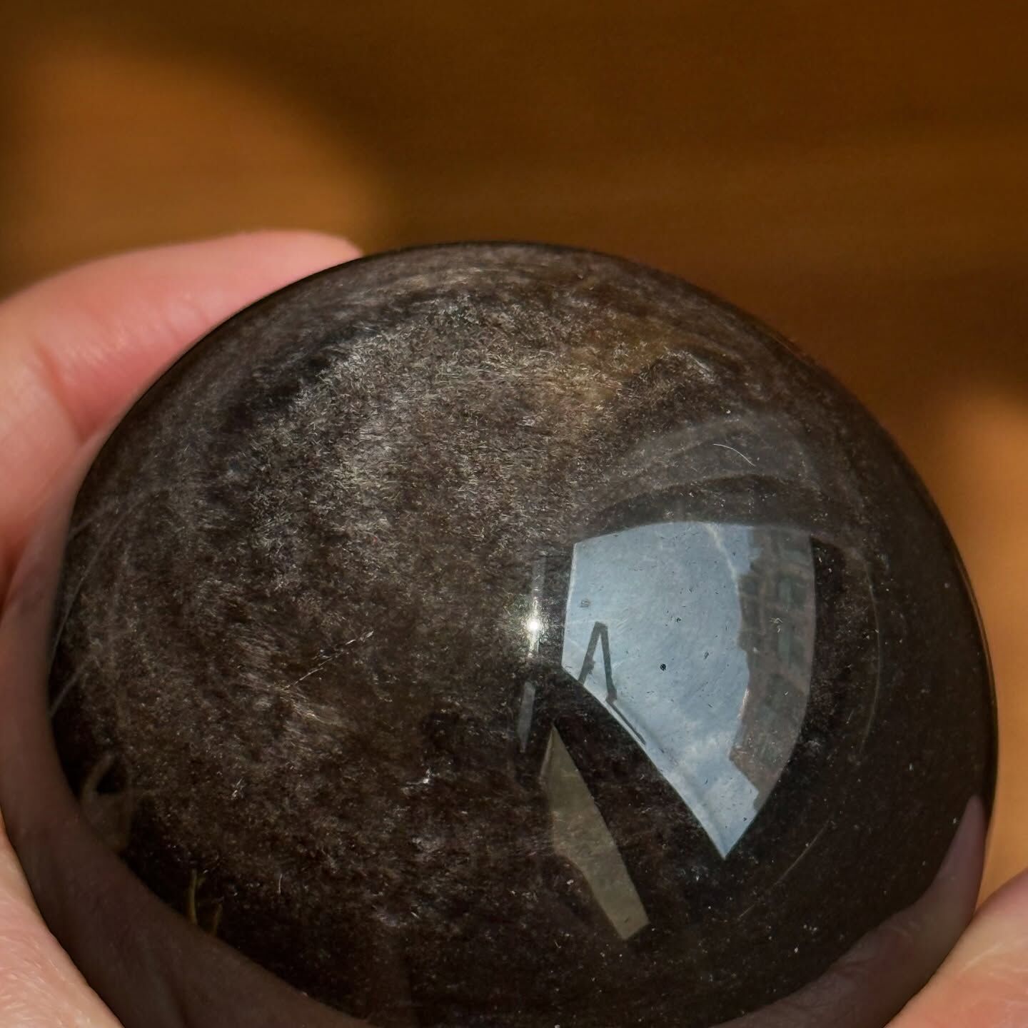 [原石] 銀曜石 水晶球