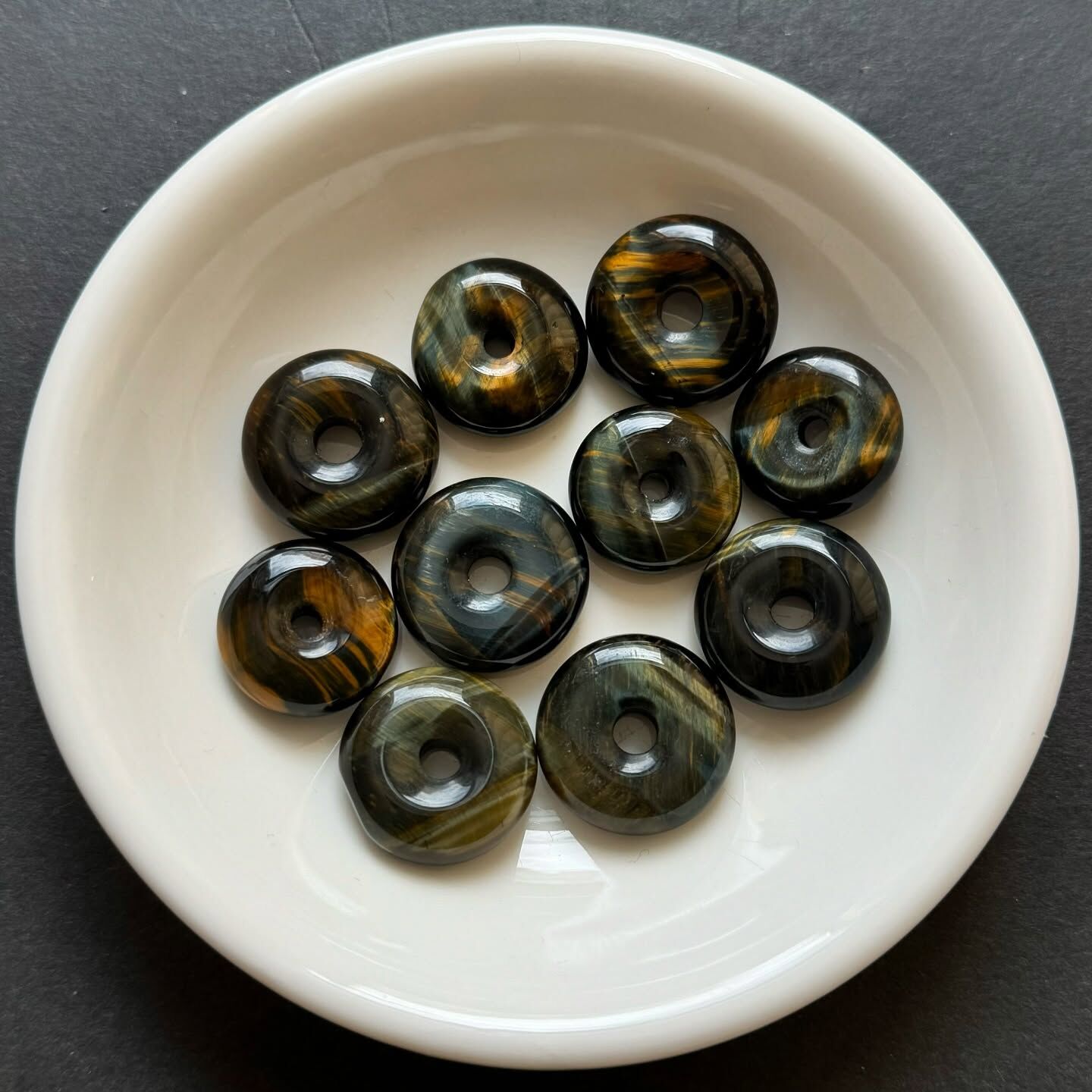 [原石] 藍虎眼石 平安扣