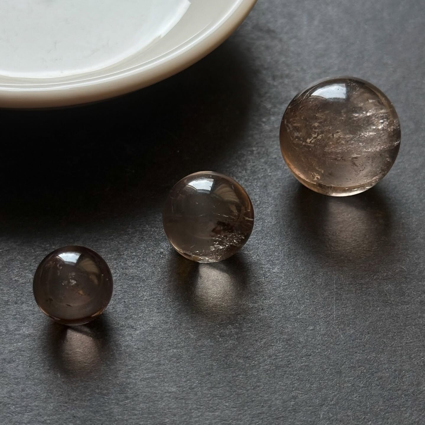 [原石] 茶晶 水晶小球 三種尺寸