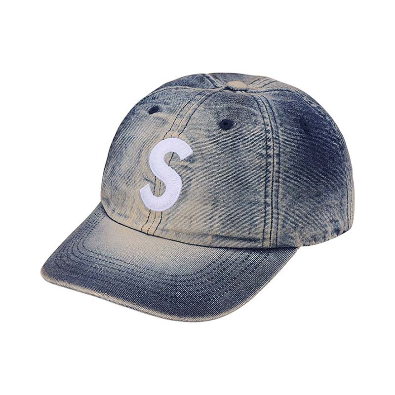 Supreme Cordura Denim S Logo 6 Panel Dirtywash 丹寧老帽 帽子 藍色 SS25H90-DH [台灣現貨]