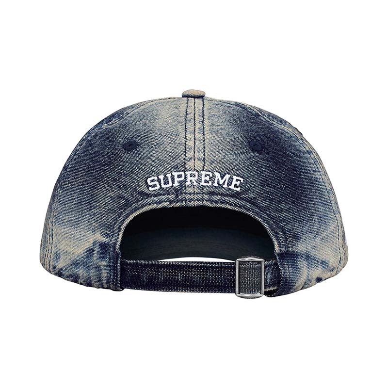 Supreme Cordura Denim S Logo 6 Panel Dirtywash 丹寧老帽帽子