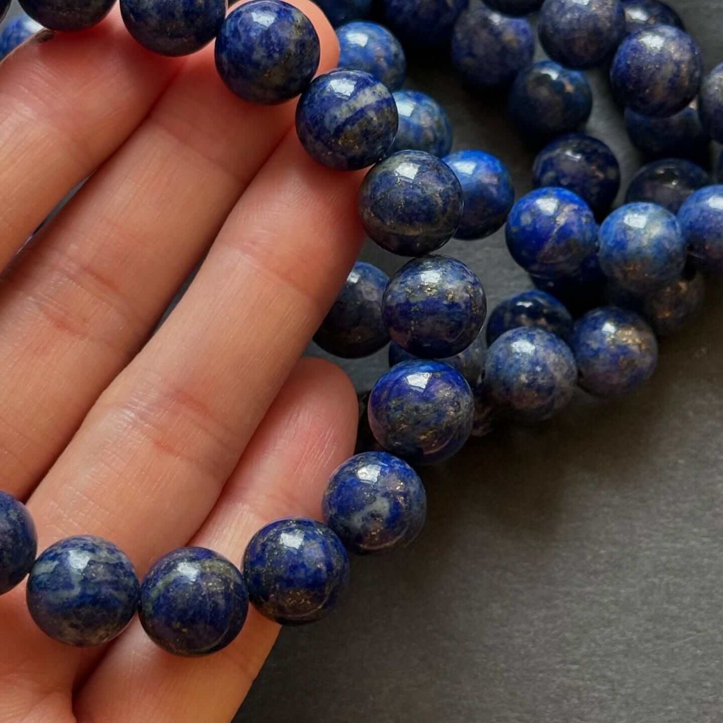 [原石] 青金石 水晶手串 10mm