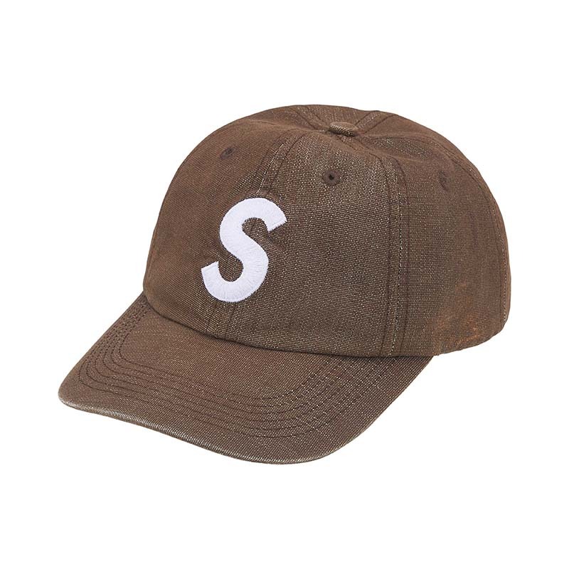 Supreme Cordura Denim S Logo 6 Panel Brown 丹寧老帽 帽子 咖啡色 SS25H90-BN [台灣現貨]