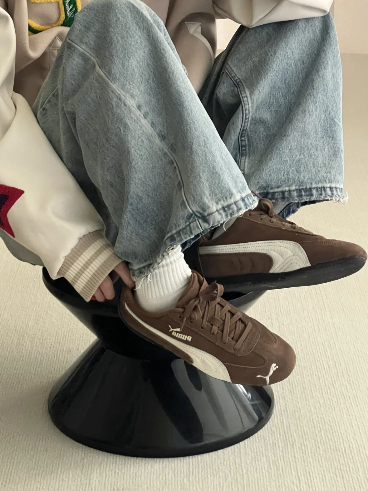 PUMA SPEEDCAT 摩卡白 賽車鞋 Rosé 朴彩英同款 女款 398846-31