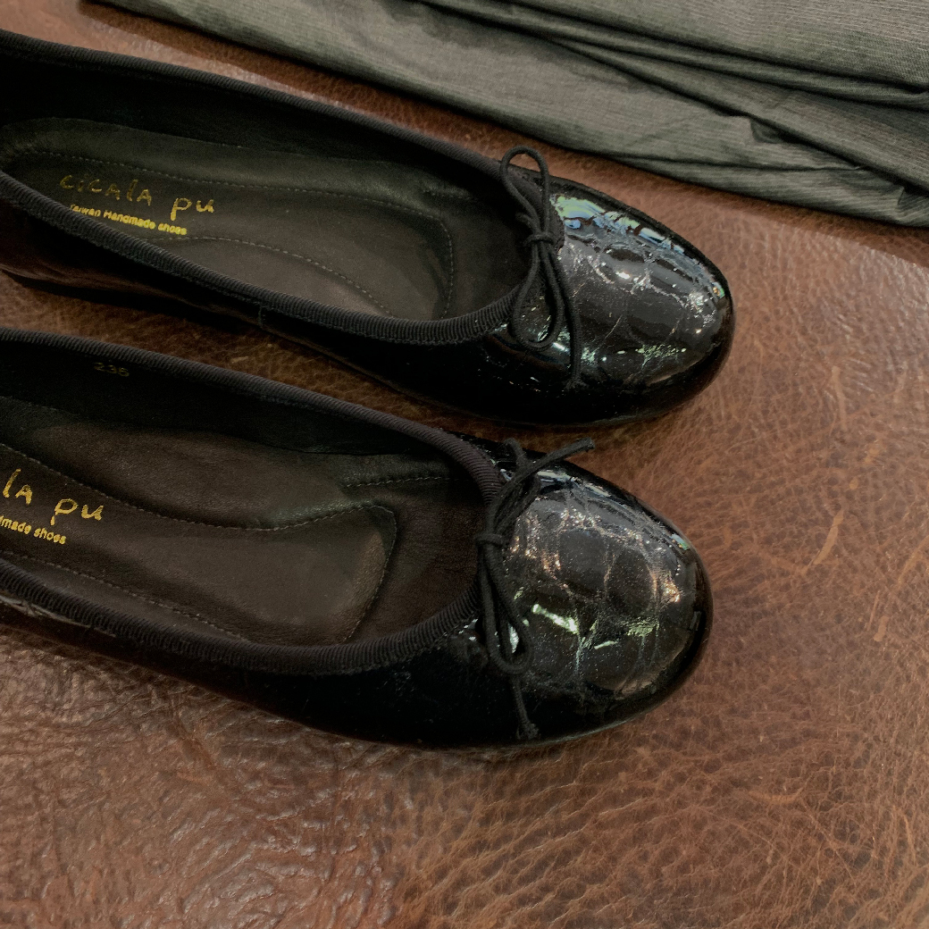 15606 黑寶石 手工娃娃鞋