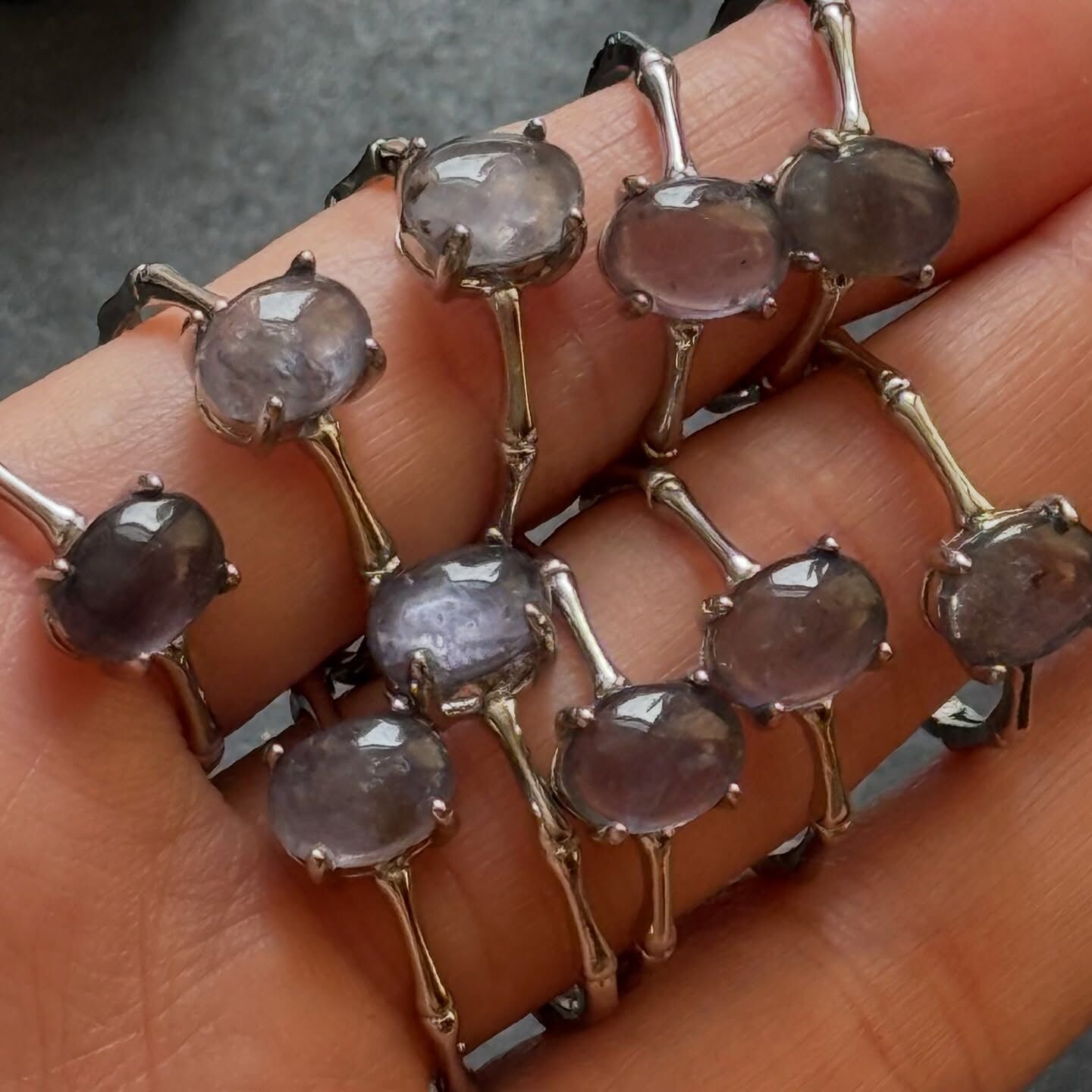 [原石] 菫青石 水晶戒指