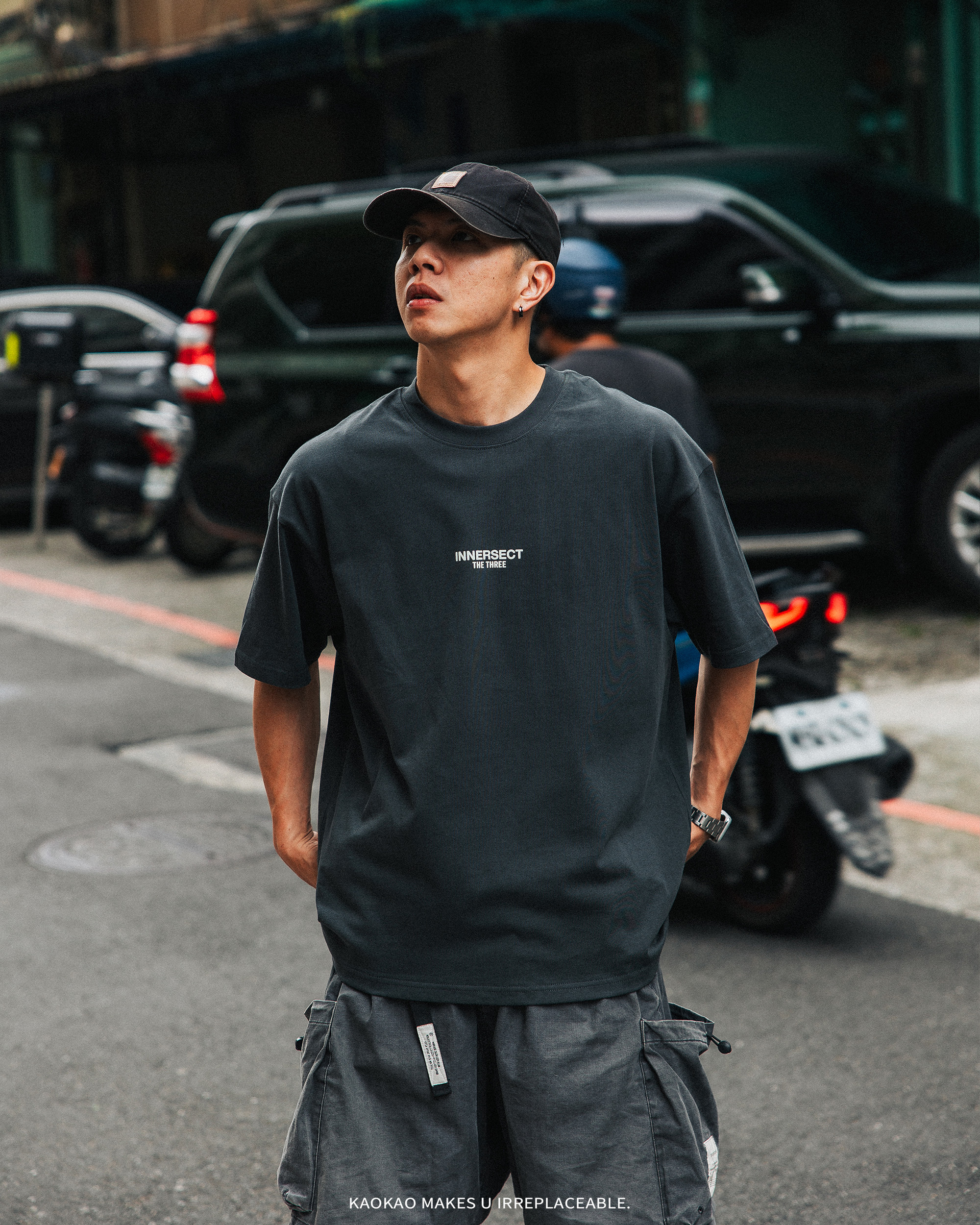 INNERSECT 三生萬物 前小後三點 印花短T INN24SSTTE019