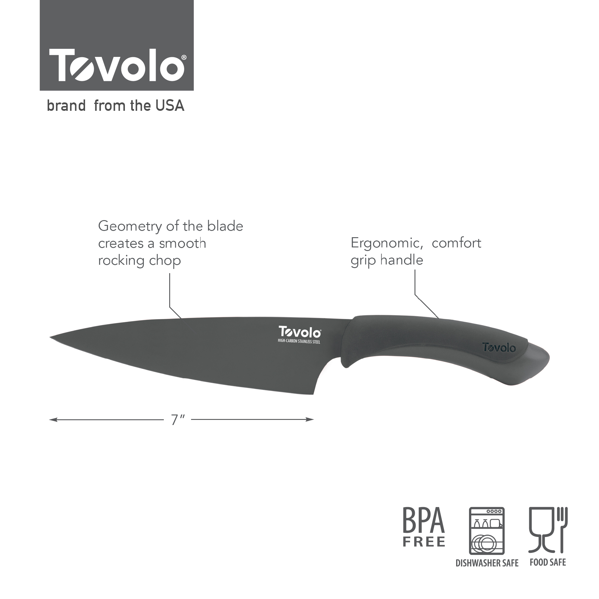 TOVOLO COMFORT GRIP 7" 廚師刀