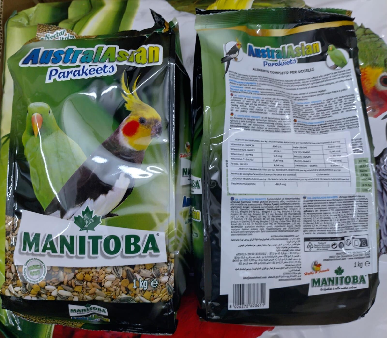 Manitoba® Australasian Parakeets | 帶殼混合合成糧（中小型）1kg