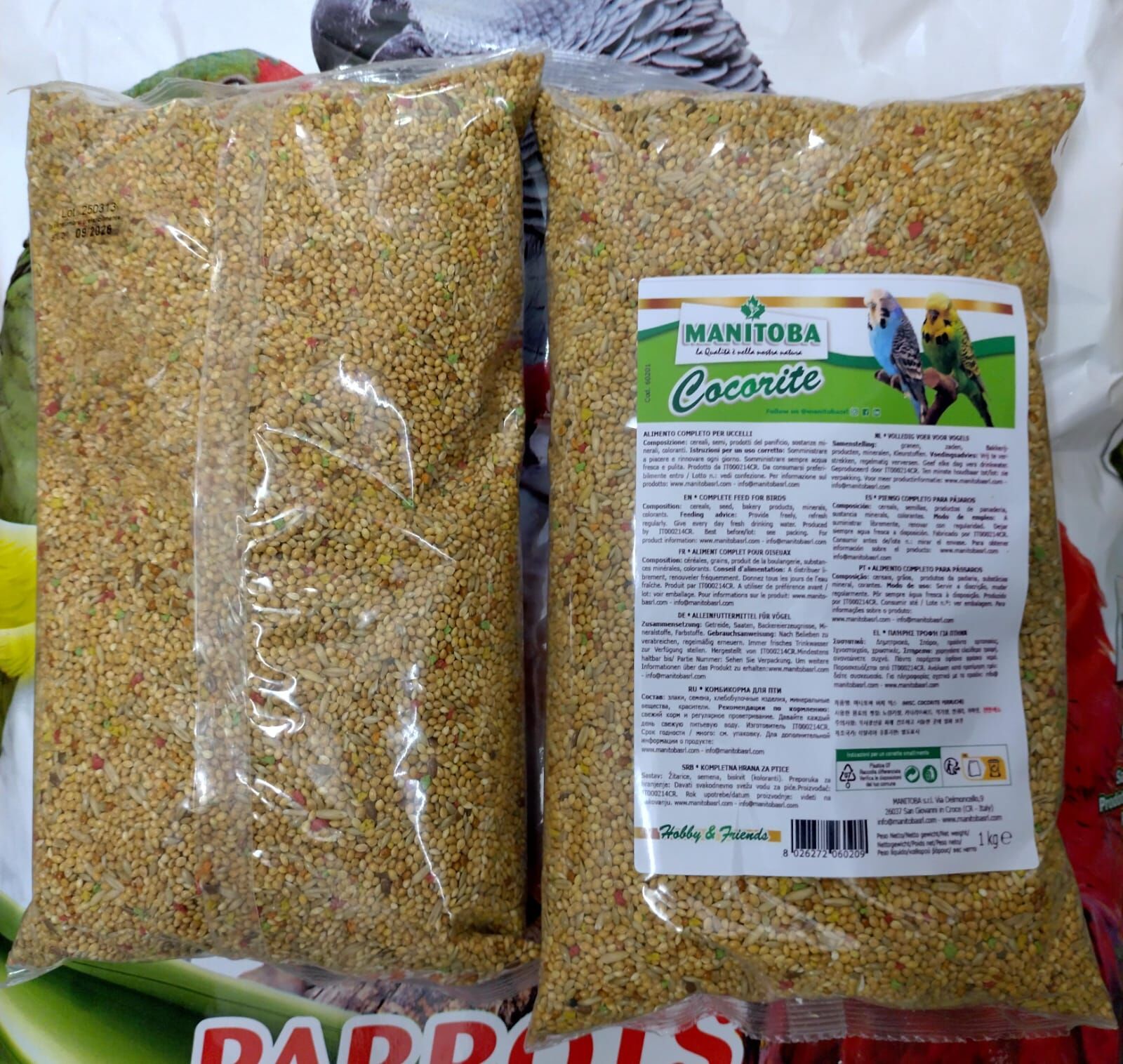 Manitoba® Cocorite Perruche BIS | 帶殼蔬菜混合糧 1kg