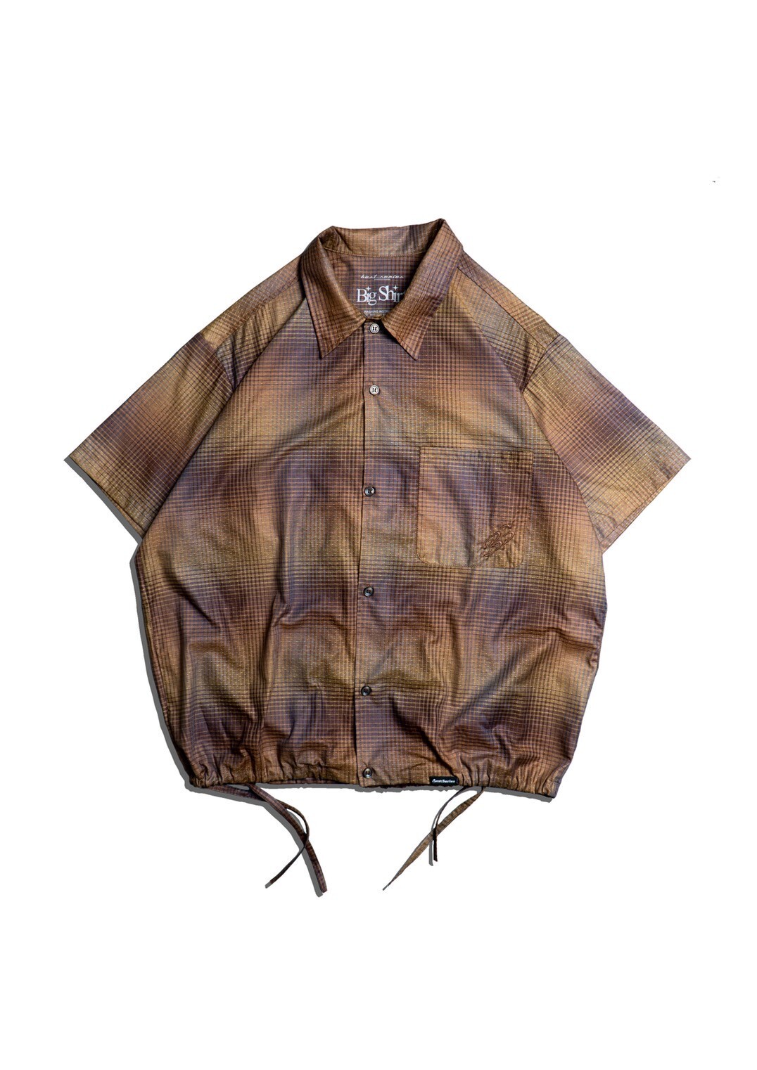 Best Series-EYELET PLAID SHIRT