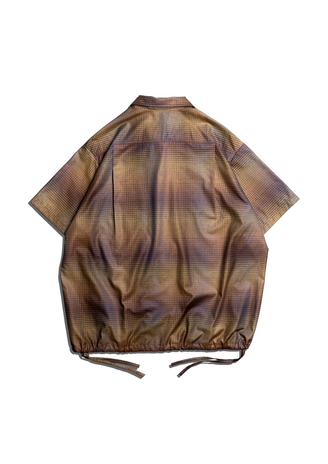 Best Series-EYELET PLAID SHIRT