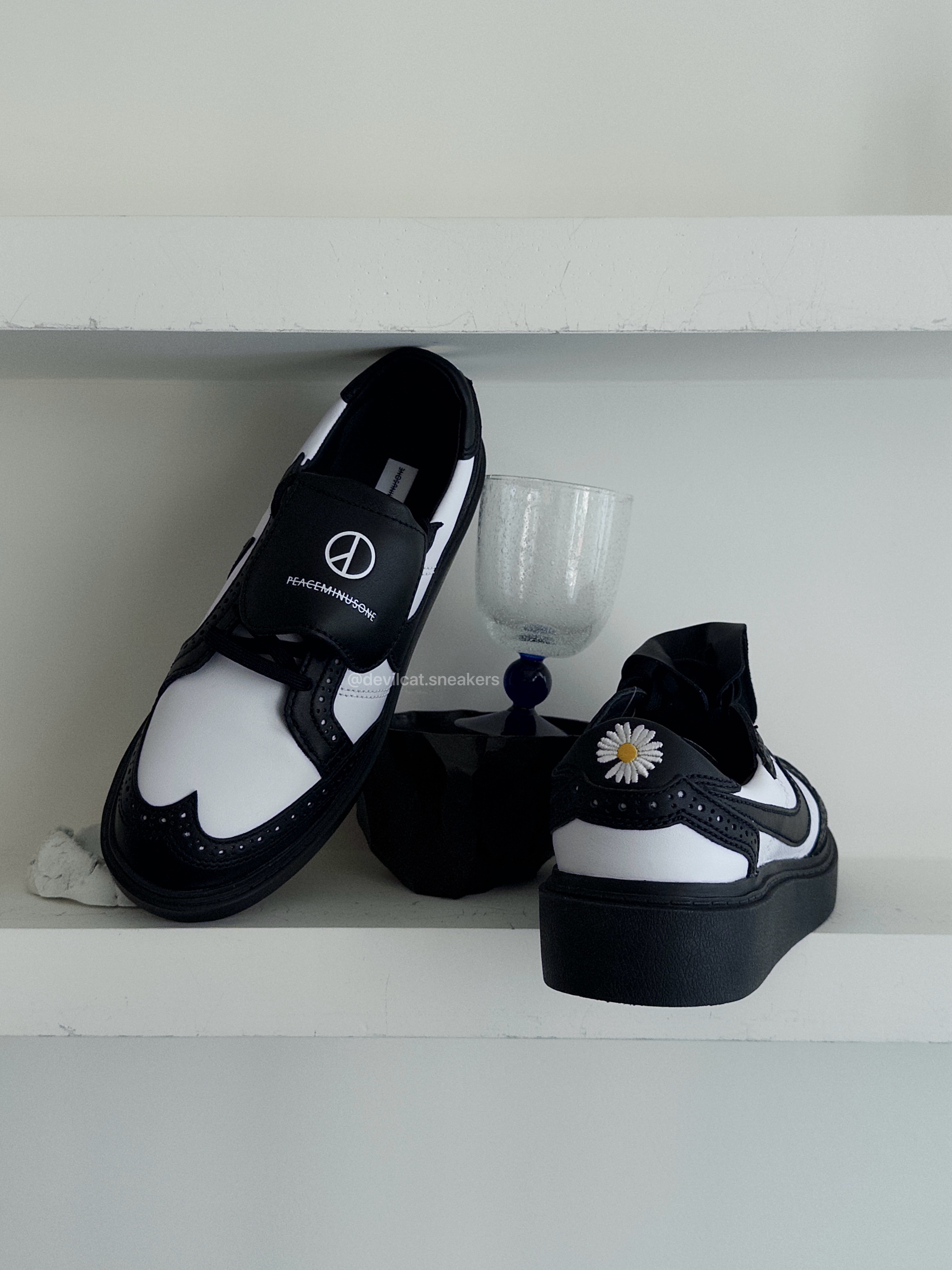 Nike x PEACEMINUSONE Kwondo 1 GD 雛菊 權志龍聯名 黑白 熊貓 DH2482101