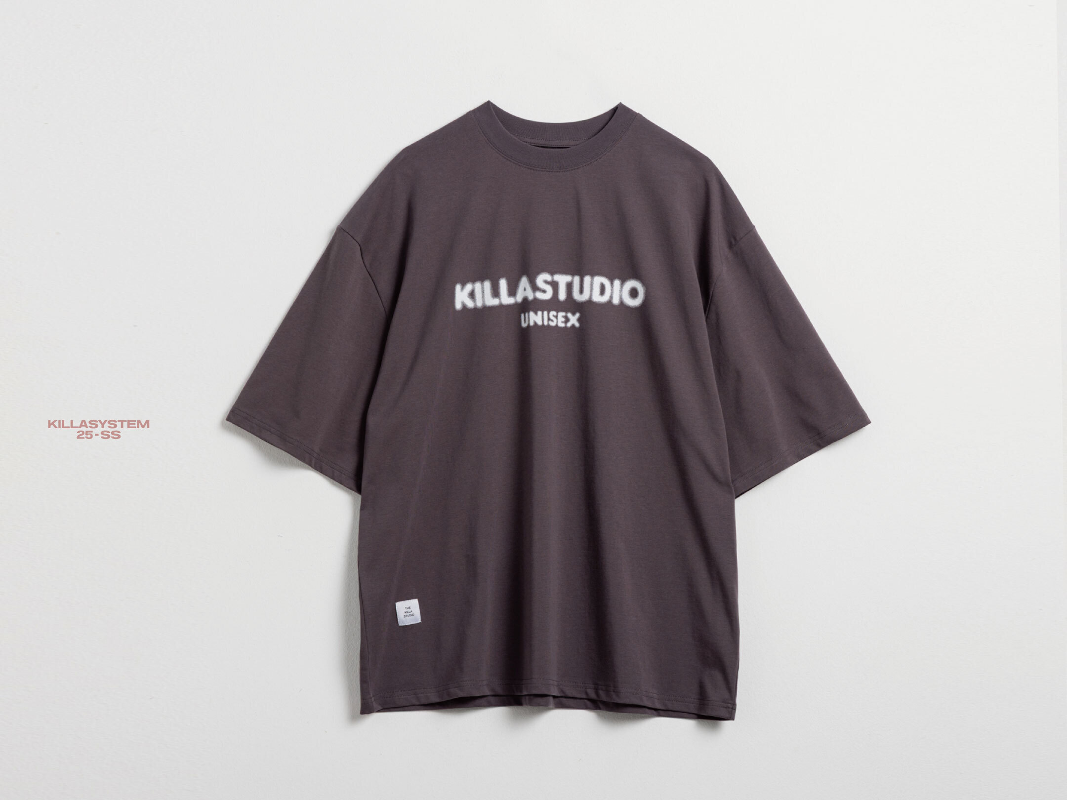 KILLASYSTEM 25S/S FUZZY LOGO TEE (紫灰色)