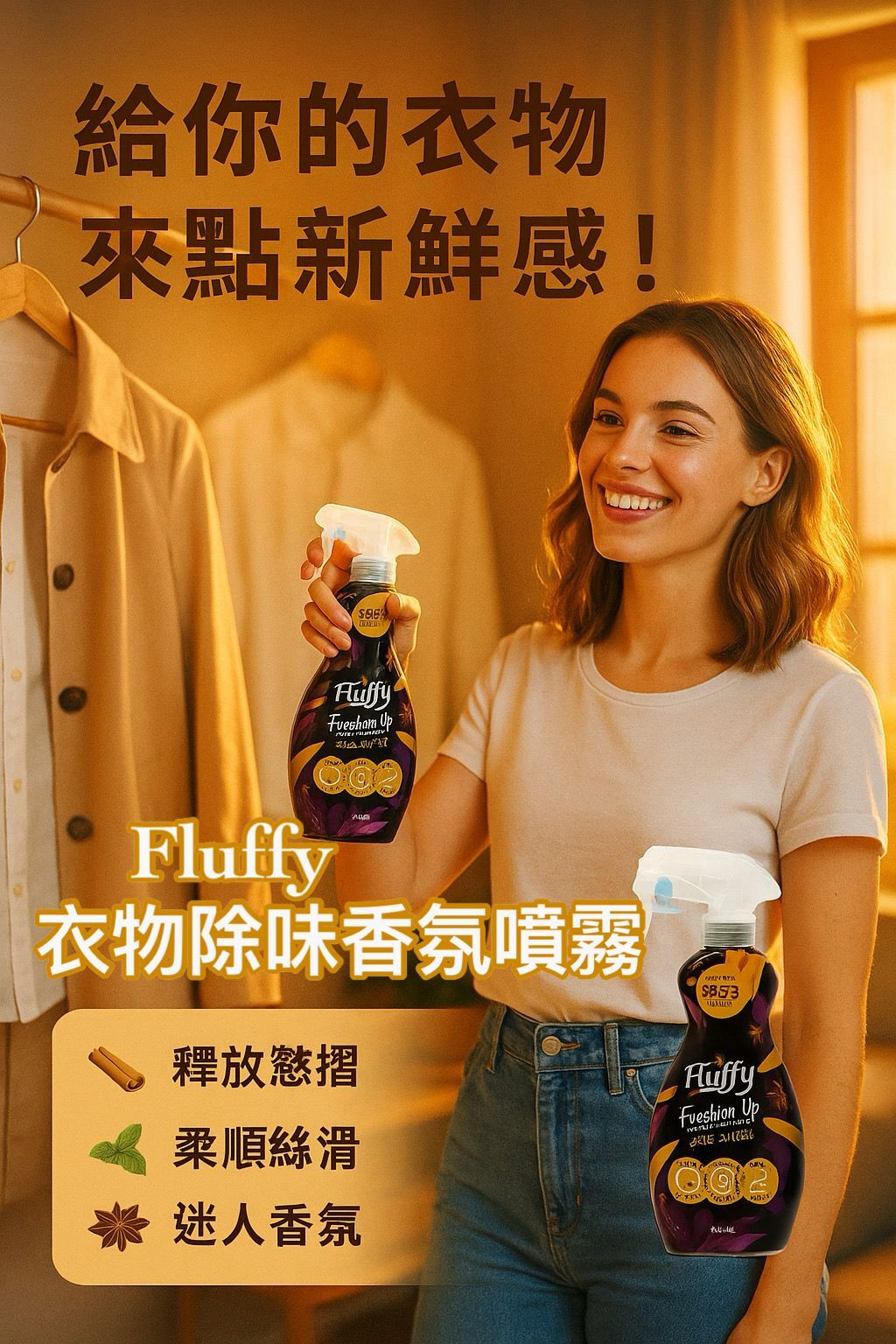 澳洲 Fluffy 衣物除味香氛噴霧