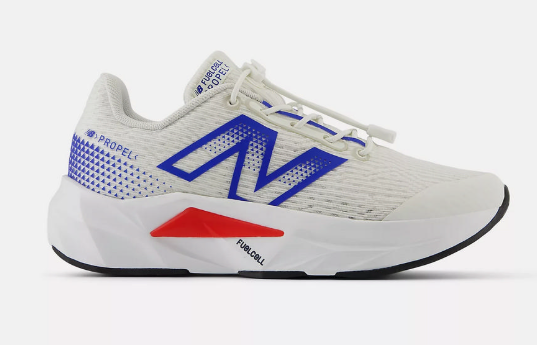 New Balance FuelCell Propel v5 Bungee 中大童 慢跑鞋 白藍配色 | 鬆緊帶設計 輕量舒適童鞋 JUN25