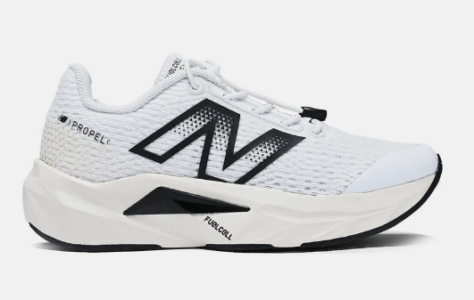 New Balance FuelCell Propel v5 Bungee 中大童 慢跑鞋 白黑配色 | 鬆緊帶設計 輕量舒適童鞋 JUN25