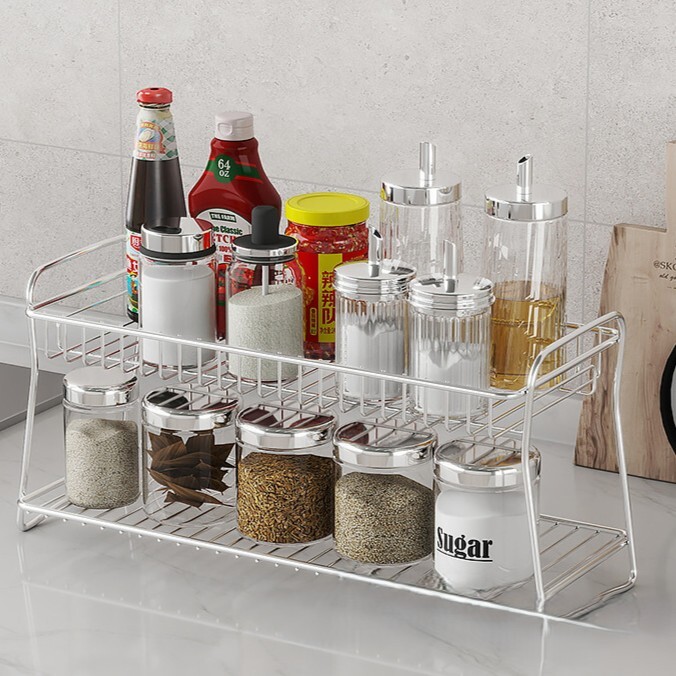 《6056》輕奢雙層桌面收納架