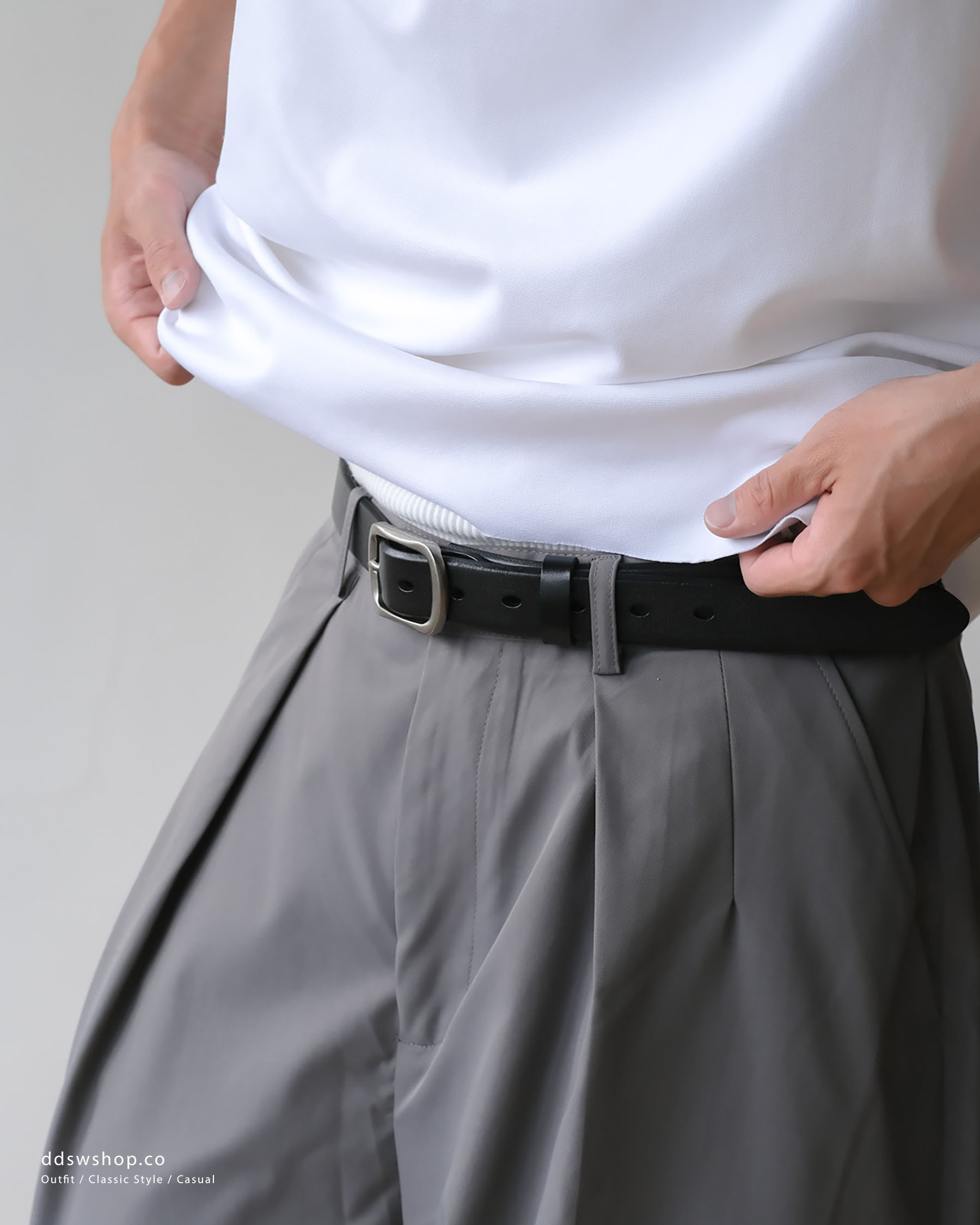 "現貨" D.CLOSET 極簡 金屬 休閒 牛皮 百撘 皮帶 ACC7