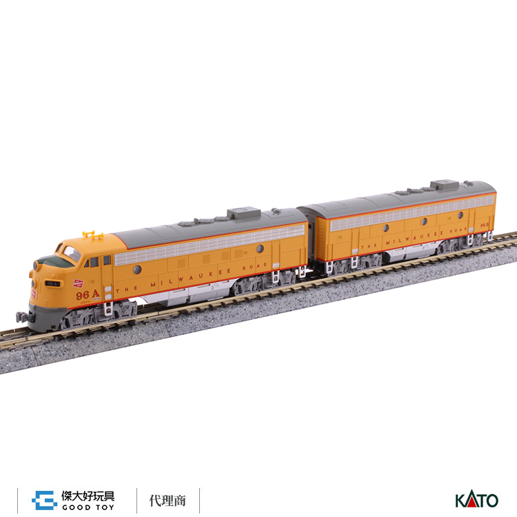 KATO 106-0432 (N) EMD FP7A+F7B Milwaukee Road 1955年後塗色 (2輛)