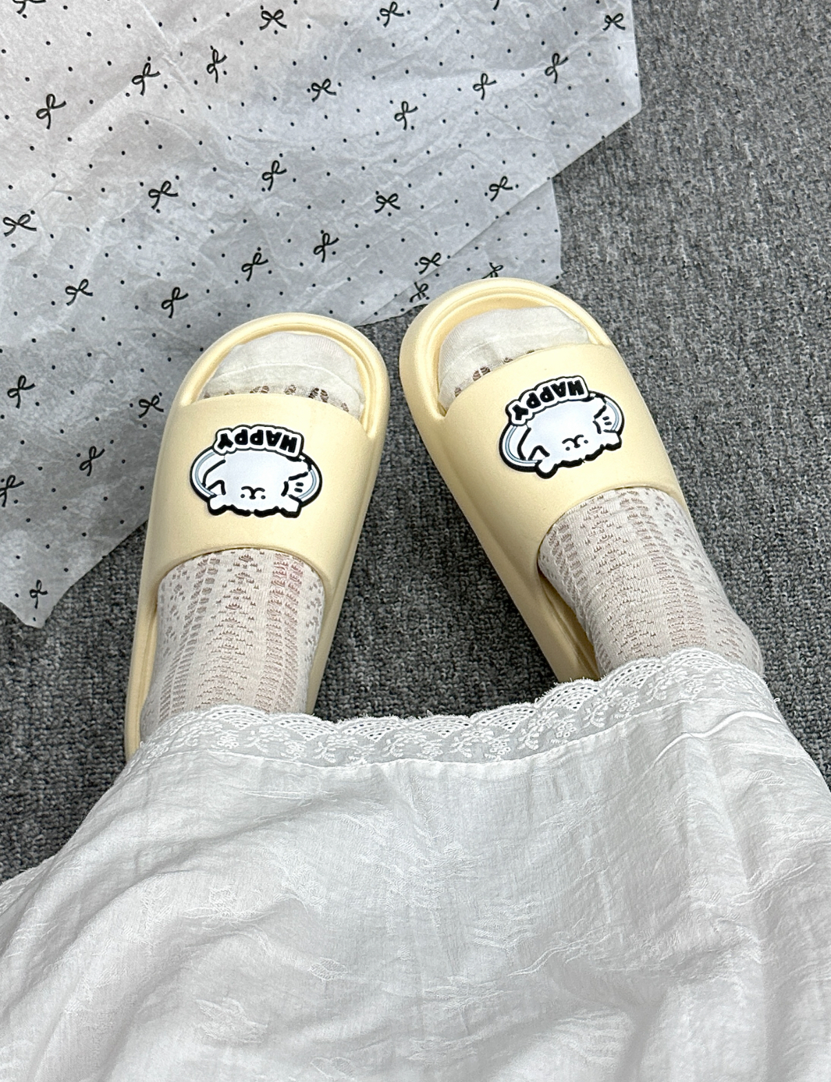 線條小狗 Maltese 馬爾濟斯 正版授權 快樂小狗拖鞋 居家拖鞋 夏日拖鞋 多款(任買兩件711免運)/預購