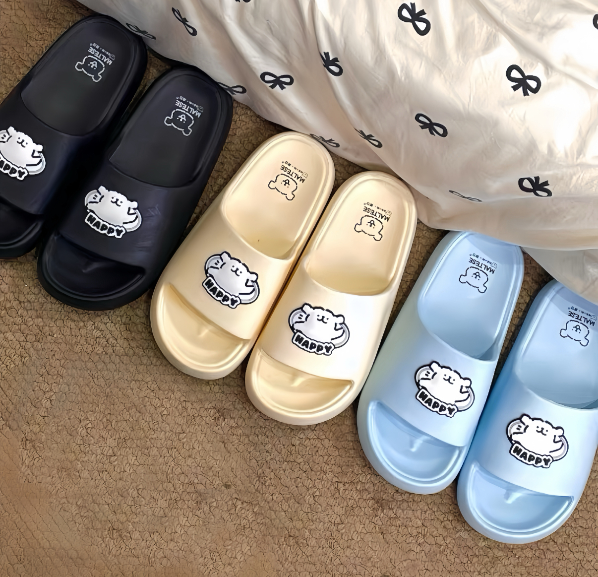 線條小狗 Maltese 馬爾濟斯 正版授權 快樂小狗拖鞋 居家拖鞋 夏日拖鞋 多款(任買兩件711免運)/預購